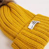 Uppdoo Studio - Pom pom Beanie Wool Blended Hat (Yellow)