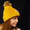 Uppdoo Studio - Pom pom Beanie Wool Blended Hat (Yellow)