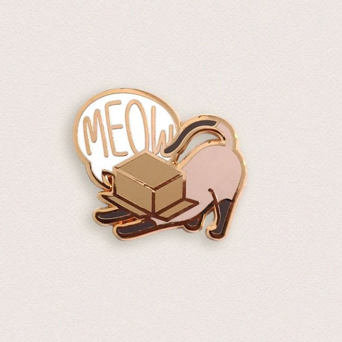 Siamese Cat in a Box Pin