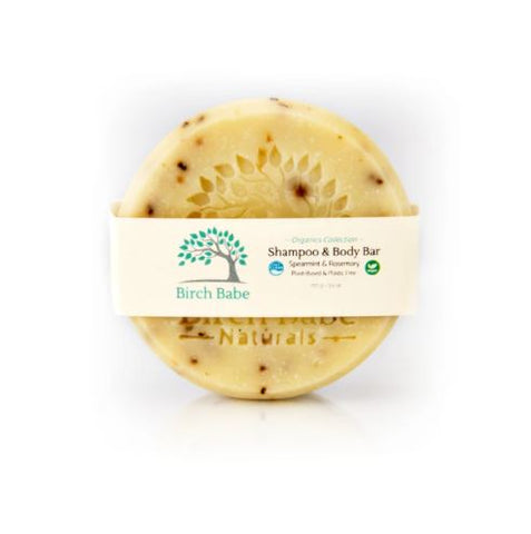 Birch Babe Naturals - Organic Shampoo & Body Bar - Spearmint & Rosemary