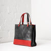 Carrée Two-Tone Small Tote - Black