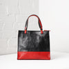 Carrée Two-Tone Small Tote - Black