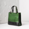 Carrée Two-Tone Small Tote - Forest Green