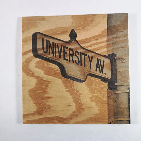 Resurfaced - University Av. Wood Print 8x8"