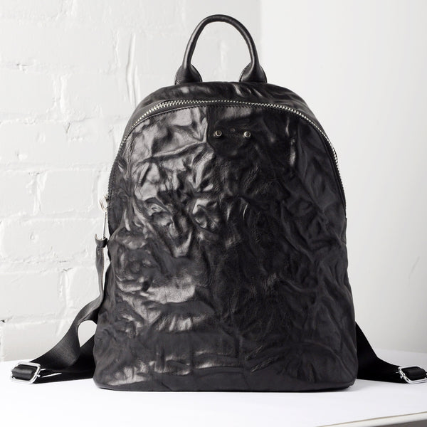 ‘Journey’ Crumpled  Leather Backpack - Large