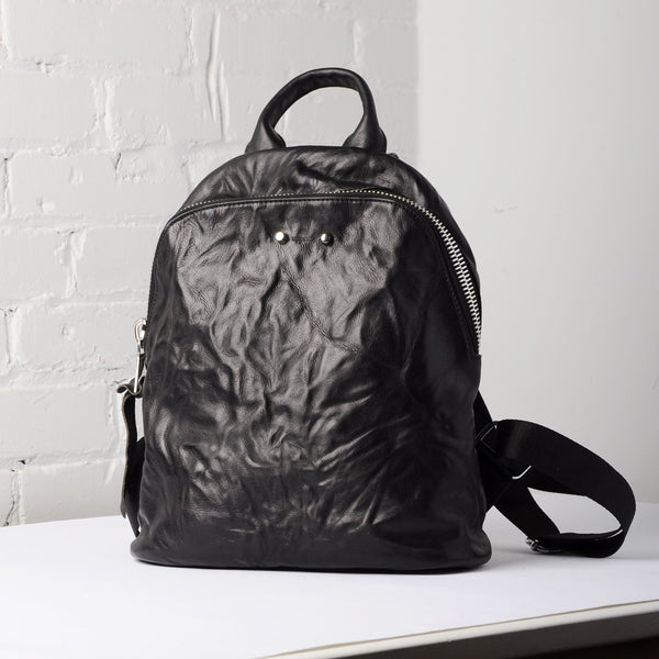 ‘Journey’ Crumpled  Leather Backpack - Small