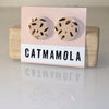 Catmamola Ceramics - Porcelain Stud Pie Earrings (Blush)