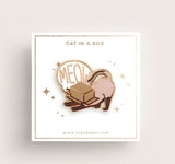 Siamese Cat in a Box Pin