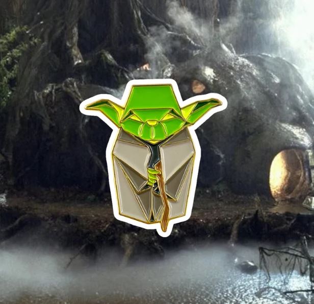 Origami Yoda Enamel Pin
